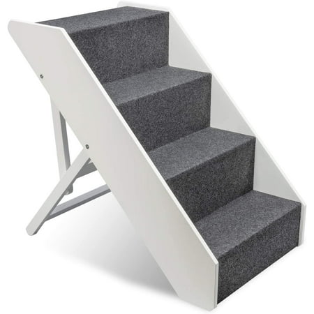 UPC: 0843812102766 | Arf Pets Wood Dog Stairs  High Beds Ramp Adjustment Wide Pet Steps  For Cat and Dogs