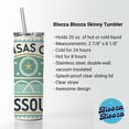thumbnail image 3 of Kansas City MO Missouri Travel Vacation Stamp 20oz Insulated Water Bottle Skinny Tumbler Includes Straw, 3 of 7