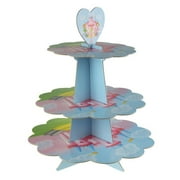 Princess Cardboard Cupcake Stand, Pastel, 3-Tier, 14-Inch