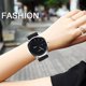 thumbnail image 3 of Relojes casuales de cuarzo para mujer Reloj de pulsera con esfera redonda de cuero minimalista (negro) Tmvgtek Para estrenar, 3 of 6