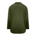 thumbnail image 5 of ITSAME Womens Fleece Jackets, Winter Warm Solid Lapel Plush Cozy Casual Trendy Coat Green L, 5 of 9