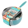 thumbnail image 7 of The Pioneer Woman Frontier Speckle Aluminum 3-Quart Sauce Pan, Teal, 7 of 7