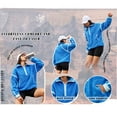 thumbnail image 6 of PUWEI Women's Fleece Sherpa Pullover Oversized Half-Zip Sweatshirt Warm Fuzzy Sweater with Pockets, 6 of 7