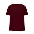 thumbnail image 3 of FAIWAD Oversized Tshirts for Women Short Sleeve Crew Neck Plus Size Summer Tops Casual Basic Workout Clothes, 3 of 7