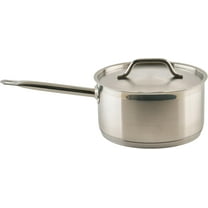 Heavy-Duty Stainless Steel Sauce Pan with Cover, 6 Quart
