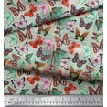 thumbnail image 3 of Soimoi Rayon Fabric Colorful Butterfly Print Sewing Fabric Yard 56 Inch Wide, 3 of 3
