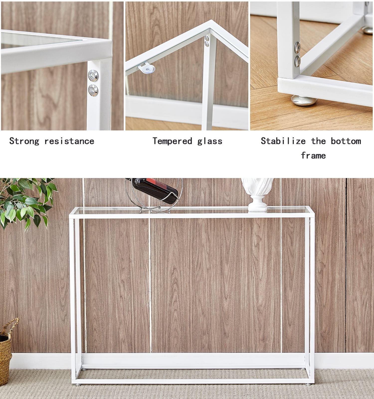 42Inch Narrow Console Table Modern Entryway Side Table with