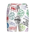 thumbnail image 4 of Gaeub Stamp Set Collection Printed Men's Short Pajama Pants, Lightweight Lounge & Sleep Bottoms Keep You Cool - Large, 4 of 9