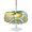 Green, variant on Outdoor Tablecloth with Umbrella Hole for Patio/Picnic/Party/Camping, Lemon Waterproof Table Cloth Round Cover Washable, Botanical Fruit Leaves Bow Yellow Green Striped (Dia 60")