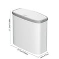 thumbnail image 3 of AuroraX Affordable Luxury Bathroom Trash Can with Press Top Lid White 1.7 Gallon Stylish Garbage Can Minimalist Plastic Trash Bin for Bathroom Bedroom Living Room, 3 of 6
