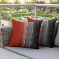 thumbnail image 3 of Outdoor Pillow Covers 20x20 Set of 2, Red Black Ombre Waterproof Patio Throw Pillow Covers for Couch Sofa Chair, Vintage Farmhouse Wooden Decorative Pillowcases for Throw Pillows, 3 of 9