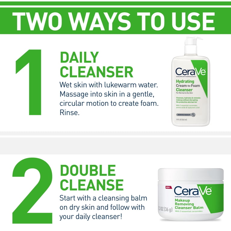 CeraVe Hydrating Cream-to-Foam Cleanser, 12 fl oz photo 3