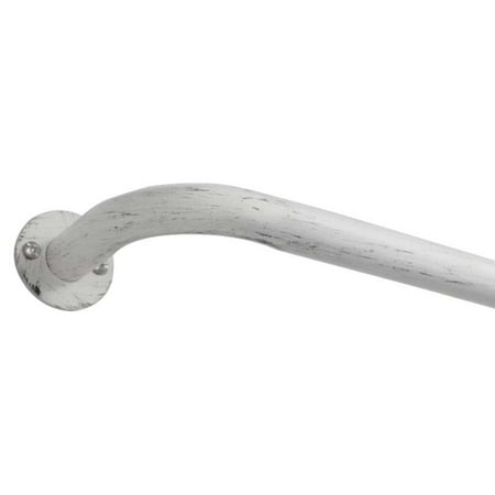Condition photo showing New/Like New for exclusive home holden wrap around 1  curtain rod  distressed white  52 -72