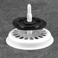 thumbnail image 6 of Food Waste Stopper Lock Sink Drain Strainer 3.1" Dia White Black Plastic, 6 of 8