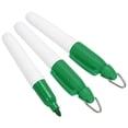 thumbnail image 1 of Unique Bargains Mini Permanent Markers Dry Erase Pen with Keychain Clip, Green 3 Pack, 1 of 5