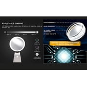 NuBrilliance 8” Magnifying Makeup Mirror Cordless USB Rechargeable Dimmable Lighting Touch Control Rose Gold