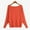 Orange, variant on Itsame Women Knitted Sweater Crew Neck Pullover Sweatershirt Long Sleeves Solid Color Sweatshirts Beige Size Free Size