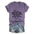 thumbnail image 2 of Bovemsi Funny Shirt Women Please Don'T Be Rude To Me Graphic V Neck T Shirt Sarcastic Short Sleeve Tee Humor Mom Summer Tops, Purple Women's Summer Short Sleeve T-Shirts, 3XL, 2 of 8