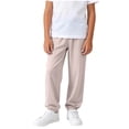 thumbnail image 2 of hengsof Boys Spring Summer Loose Joggers Pants Kids Elastic Waist Solid Color Pull On Cuffed Sweatpants 3-16 Years, 2 of 8