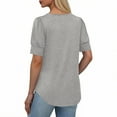 thumbnail image 5 of Yuanlook Women's Short Sleeve Tops Summer Crew Neck T Shirts Causal Loose Soft Basic Tees for Women S-XXL, 5 of 7