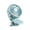 Sky Blue, variant on Tibvox Multifunctional Clip On Fan With Adjustable Head And LED Light Portable Rechargeable Electric Fan For Study Work