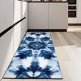 thumbnail image 4 of Blue White Tie Dye Mandala Pattern Kitchen Rug Mat,Kitchen Runner Rugs Non Skid Washable,Decorative Kitchen Floor Mats for Kitchen,Sink,Laundry,17"X47", 4 of 5
