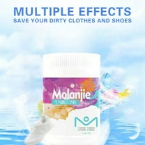 Molanjie Oxygen Brightener Stain Remover, Biological Enzyme Bleach Alternative, Simple Ingredients, Brightens Dull Whites AND Colors - Stain Remover for Laundry 8.8oz