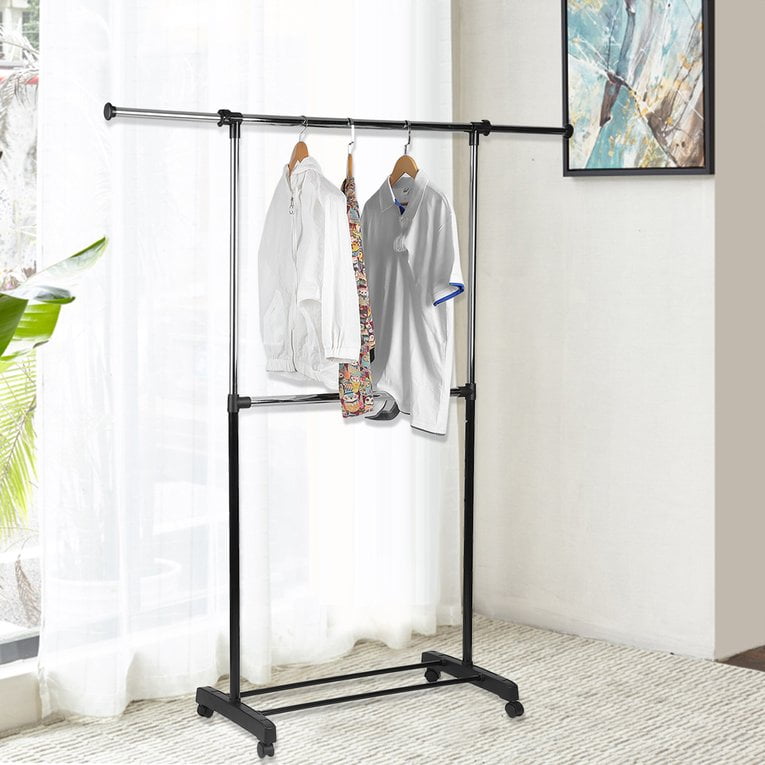 Small Clothes Rack On Wheels Off 69, Small Garment Rack