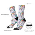 thumbnail image 4 of Vsdgher Unicorn DoingYoga Crew Socks for Men & Women, Breathable Casual Athletic Ankle Socks, 4 of 6