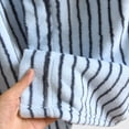 thumbnail image 4 of Htigea Shower Robes for Women Striped Long Sleeve Shawl Collar Bathrobe Soft Comfy Home Nightgown Loungewear with Pocket Blue,M, 4 of 9