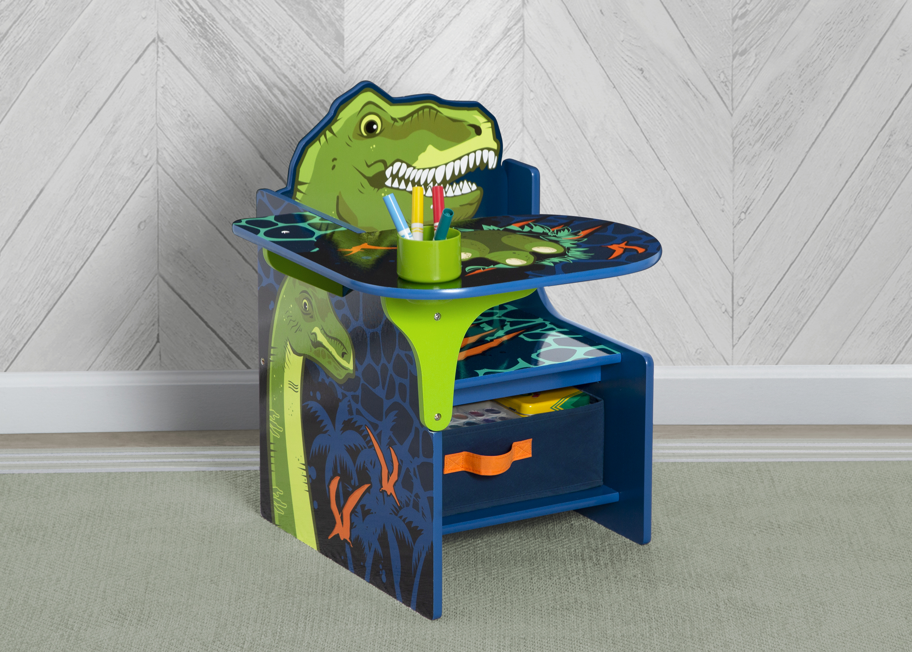 Delta Children Dinosaur Chair Desk with Storage Bin photo 2