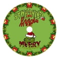 thumbnail image 2 of Mini Grinch Ornaments Grinch Ornaments Grinch Christmas Decorations Christmas Tree Skirt, Red & Green Merry Christmas Tree Skirt Collar, Soft Xmas Holiday Decoration, 2 of 4