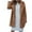 Khaki, variant on IROINNID Women's Mid-Length Shearing Jacket Notch Lapel Solid Color Long Sleeve Loose Button Thickened Plush Coat, Gray
