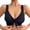 A-Black587, variant on Daisy Bras For Older Women Front Closure Bralette With Scalloped Lace Wide Straps Removable Padding Wireless Comfort Bra