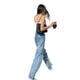 thumbnail image 2 of Pantalones de mezclilla rasgados sueltos casuales de las mujeres Pantalones vaqueros anchos desgastados de la pierna XBTCLXEBCO Azul, Medianaediana, 2 of 6