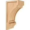 Ekena Millwork 4"W x 5"D x 10"H Diane Recessed Wood Corbel, Red Oak