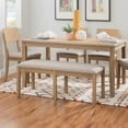 thumbnail image 3 of Linon Jamil 6-Piece Dining Set, Gray Wash, 3 of 25
