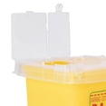 thumbnail image 4 of Tattoo Medical Plastic Sharps Container Biohazard Needle Disposal 1L Size Waste Box Yellow, 4 of 8