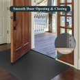 thumbnail image 2 of Tapis de Porte avant Intérieur Extérieur, Tapis d'Entrée Imperméable à Profil Bas pour Porte Arrière, Tapis en PVC Doux Aspect Cuir pour Entrée, Facile à Nettoyer et Résistant aux Taches, Gris Foncé, 15.7x11.8 Pouces, 2 of 4