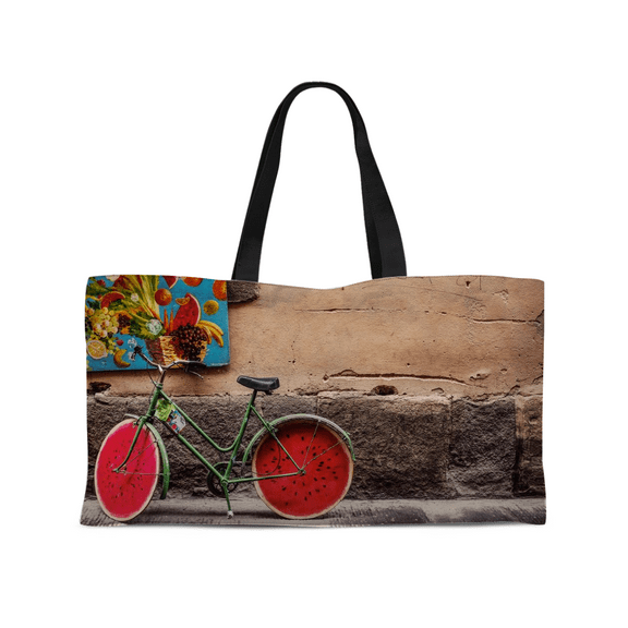 Weekender Tote, 24x13, Durable, 100% Polyester, Web Handles, Fully Lined, Unisex, Weight 0.65lbs.