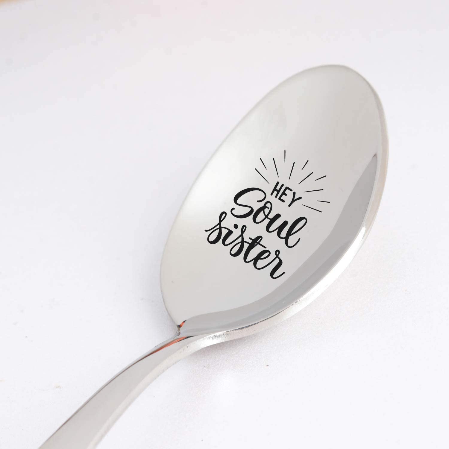 Sisters Gift from Sister Hey Soul Sister Engraved Spoon Gift
