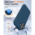 thumbnail image 2 of KOMI Designed for iPhone 16 Case,Shockproof Liquid Silicone Protective Phone Case with Soft Anti-Scratch Microfiber Lining Ultra Slim Drop Protection Phone Cover 6.1 inch Cobalt Blue, 2 of 5