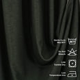 thumbnail image 3 of 3S Brother's Home Decorative Dark Green Curtains 100" Wide Extra Long Luxury Colors Linen Look Custom Made 5-25 Feet Made in Turkey Hang Back Tab & Rod Pocket Single Panel Home Décor (100"Wx276"L), 3 of 6