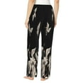 thumbnail image 3 of Junzan Japanese White Cranes Women'S Pajama Pants Drawstring Comfy Sleep Bottoms With Pockets, 3 of 9