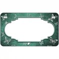 thumbnail image 2 of Mint White Scallop Butterfly Oil Rubbed Metal Novelty License Plate 7" x 4" Motorcycle (MP), 2 of 2