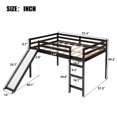 thumbnail image 7 of Loft Bed with Slide and Ladder for Boys and Girls, Full Size Wood Loft Bed Frame with High Safety Guard Rails, Multifunctional Design Wooden Bed Frame with Headboard and Footboard for Bedroom Dorm, 7 of 7