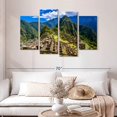 thumbnail image 2 of Elephant Stock Remains Of Machu Picchu Wall Art - Horizontal Multi Panel Canvas - Living Room Wall Decor - Architecture Multi Panel - Green And Blue Decor - 52" x 32", 2 of 8