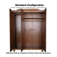 thumbnail image 4 of 100% Solid Wood Kyle 3-Door Wardrobe, 4 of 6