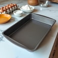 thumbnail image 3 of Mainstays 12.7" x 8.9" x 2" Oblong Nonstick Baking Cake Pan, Gray, 3 of 12