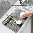 thumbnail image 2 of Sparklane - Silicone Dish Drying Mat for Kitchen Counter, Collapsible Dish Drainer Mat, Dish Drying Rack, Non-Slip, Easy to Clean (18.7x13.2 Inch), 2 of 12
